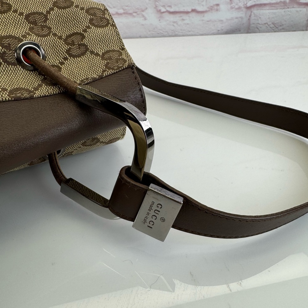 Gucci Vintage Classic GG Monogram Drawstring Shoulder Bag - Picture 8 of 16